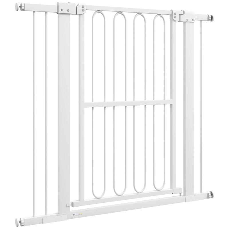 Cancelletto di sicurezza per porte e scale, regolabile 76-104 cm, bianco