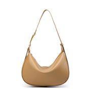 Borsa a tracolla da donna in vera pelle, colore bronzo.
