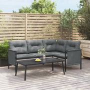Tavolino da Giardino-Tavolo da Esterno-Tavolino da Patio Antracite 110x55x35 cm Acciaio