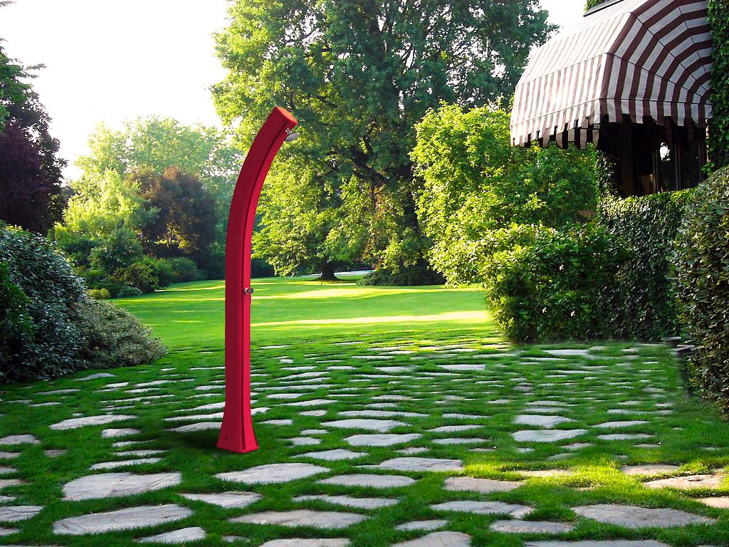 Doccia Solare da Giardino 35L Miscelatore Arkema Happy XL Arancio