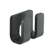Appendiabiti doppio da muro in ottone, acciaio inox e Cromall 3228 Gedy serie OUTLINE Nero Opaco