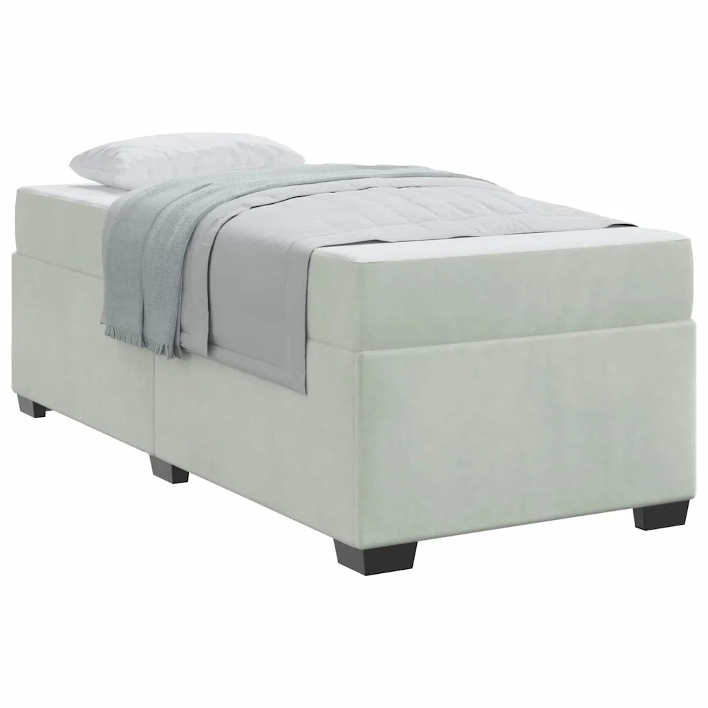 vidaXL Struttura letto con materasso Grigio chiaro 100 x 200 cm