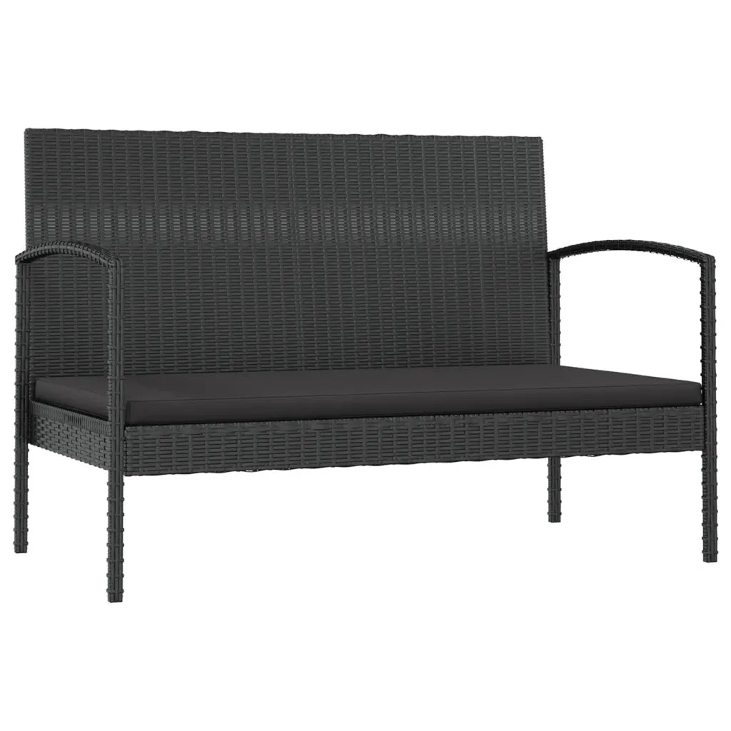 Set Divani da Giardino 16 pz con Cuscini in Polyrattan Nero cod mxl 39196