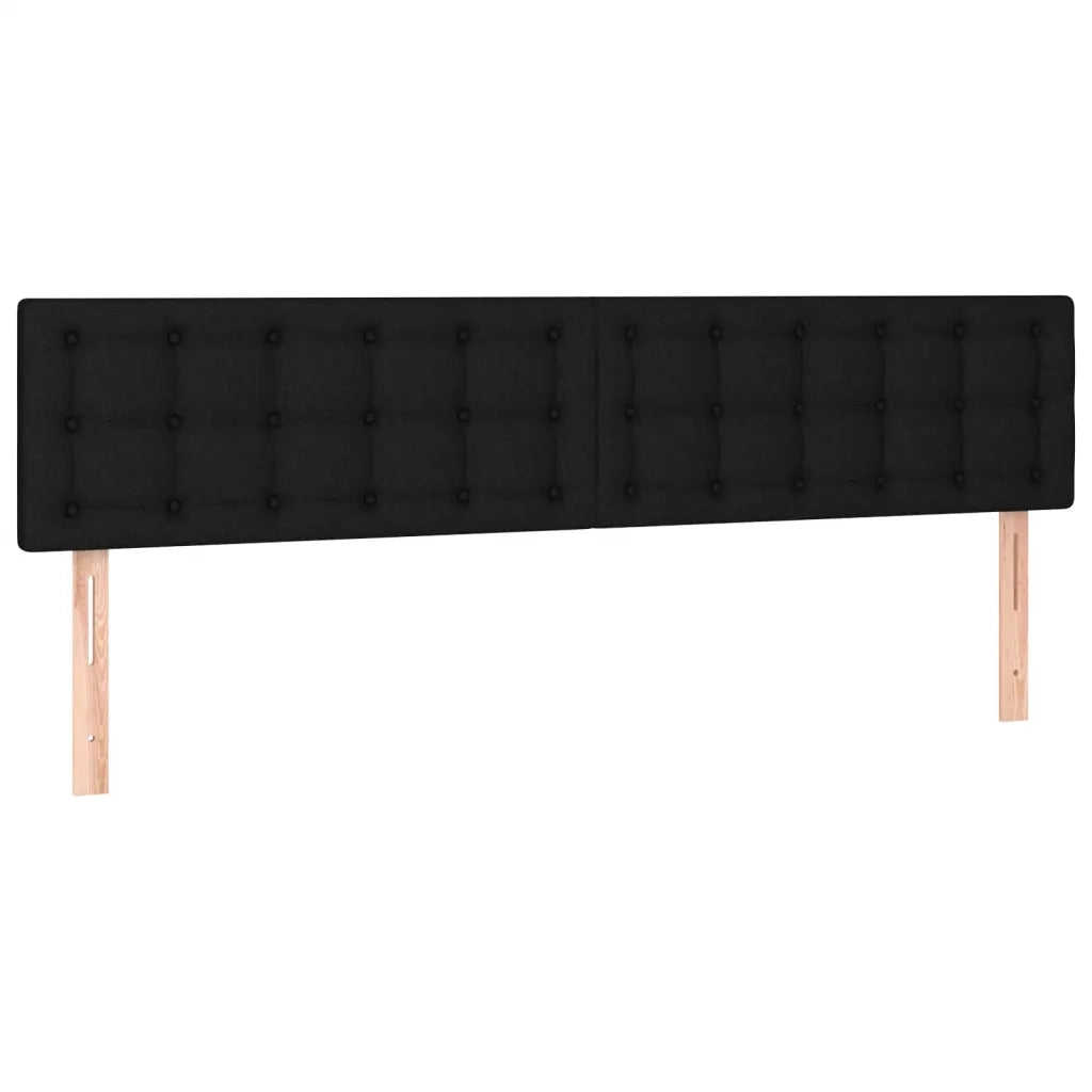 Giroletto a Molle con Materasso Nero 120x190 cm in Tessuto