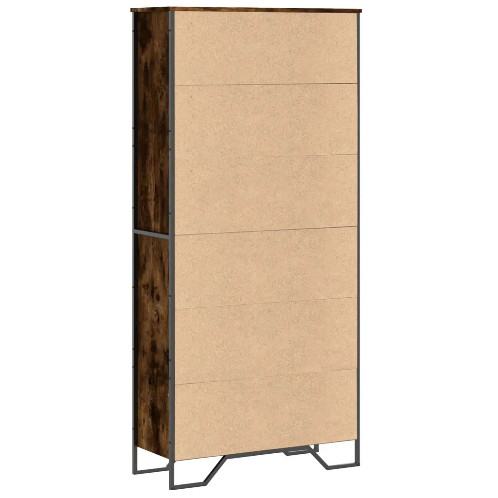 vidaXL Libreria Rovere Fumo 80x31x169 cm in Truciolato