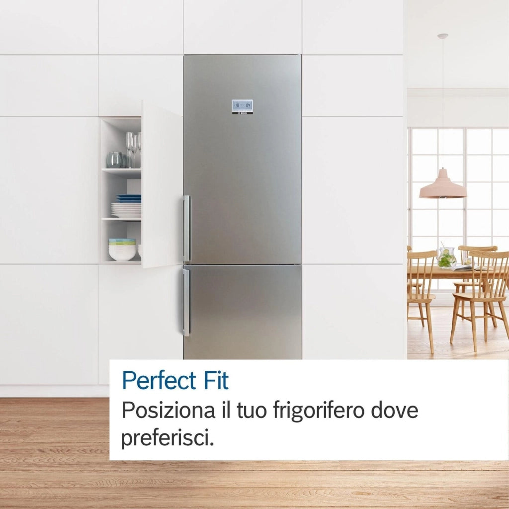 Bosch KGN497WDF Serie 4 Frigorifero Combinato 440 L 203 cm Classe D 35 dB Total No Frost Perfect Fit colore Bianco