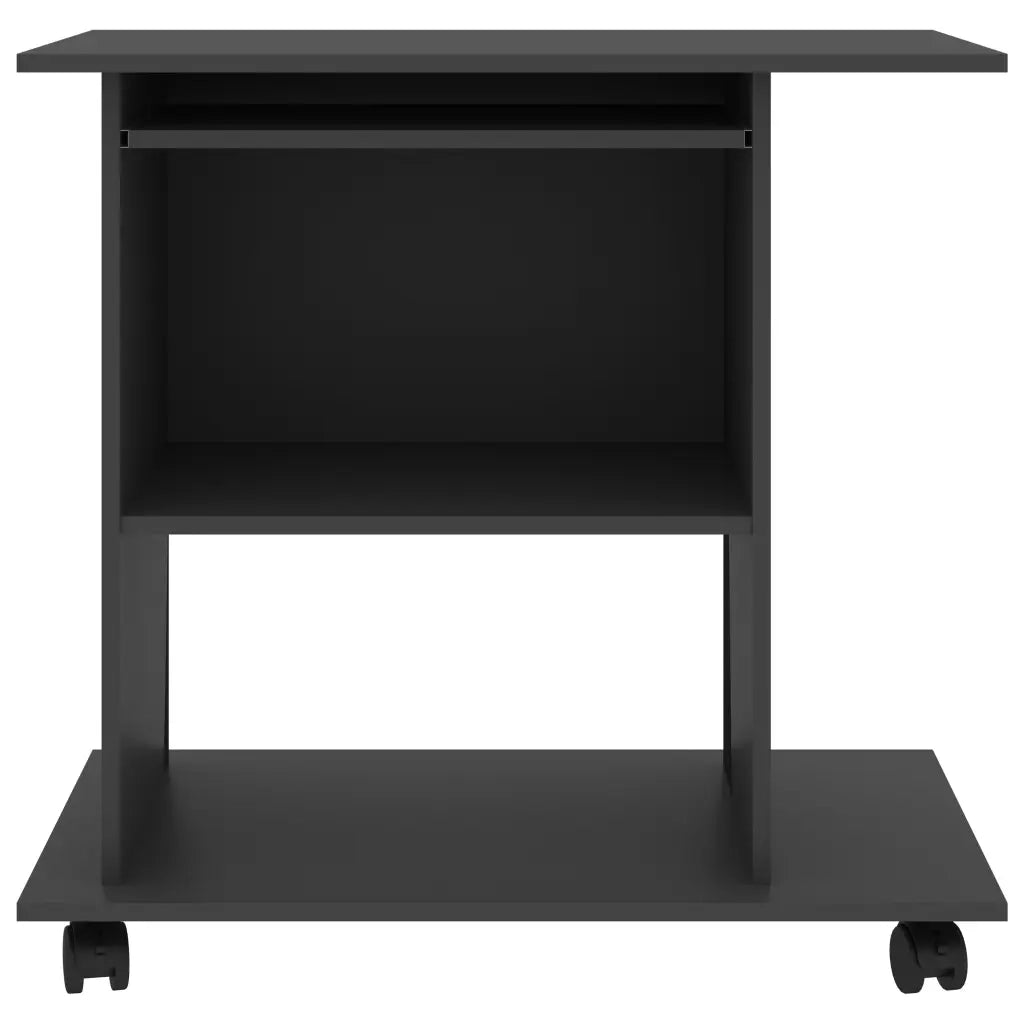 Scrivania da Computer Grigia 80x50x75 cm in Legno Multistrato 802896