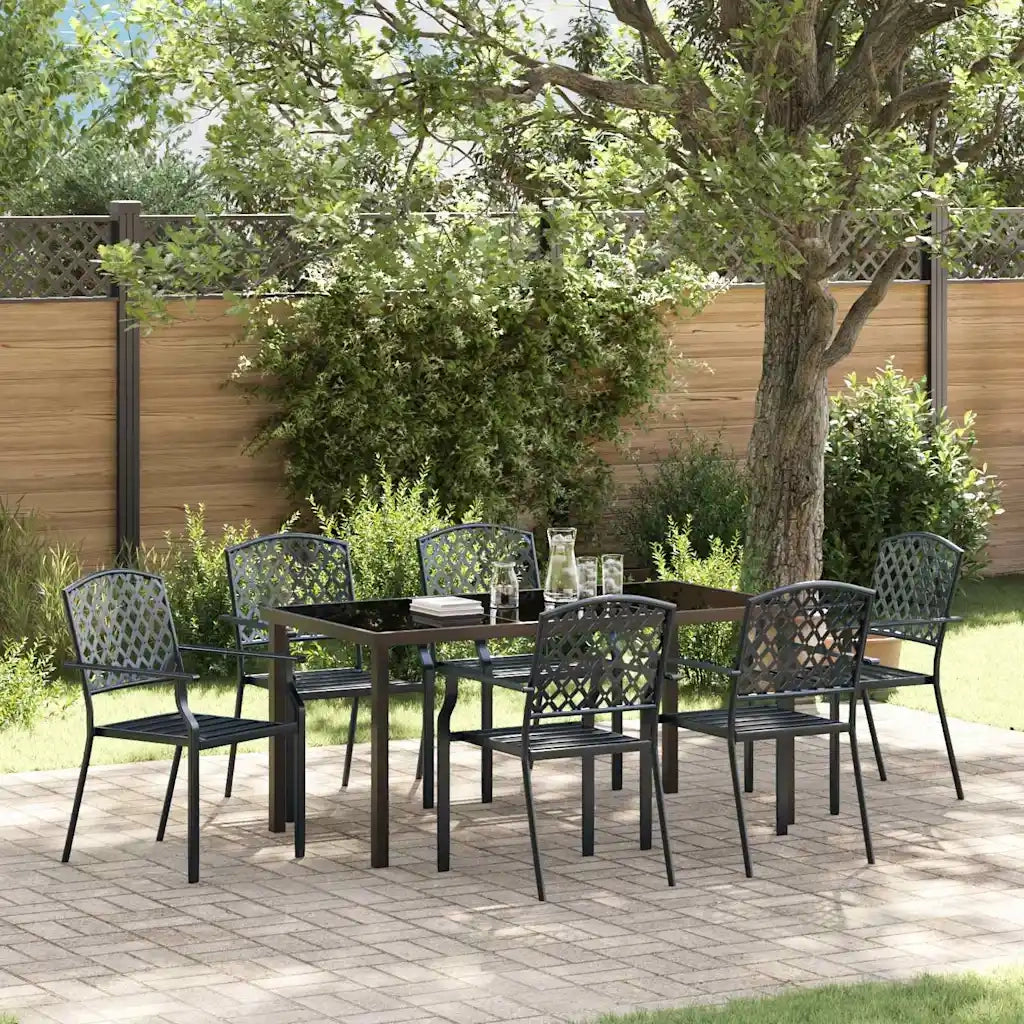 Set da Pranzo per Giardino 7 pcs Antracite 3379307