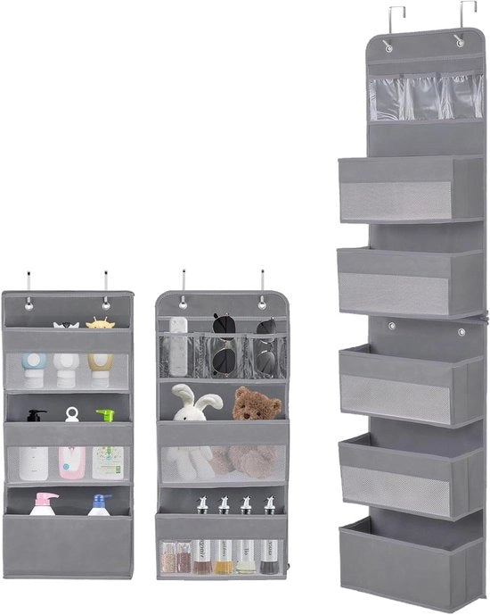 Organizzatore appeso con grucce rimovibili 5 cassette e 4 ganci - stendino per porte e finestre per camera da letto, cameretta 150 x