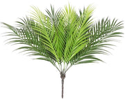 2 pezzi di piante artificiali di palma, foglie di pianta tropicale in plastica, palma verde artificiale, palma 50 cm alta per decorazioni floreali, jungle party, decorazioni di foglie di palma