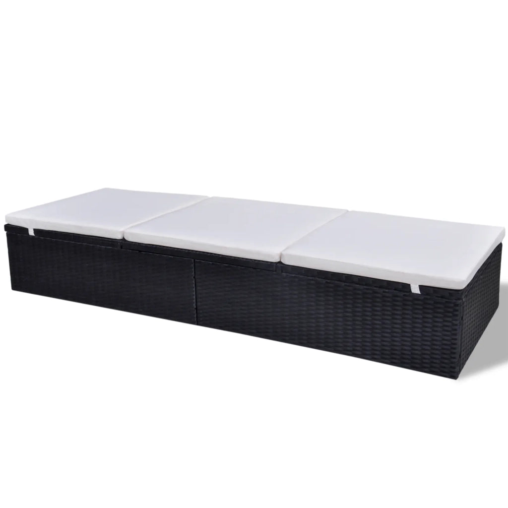 Lettino Nero polyrattan 41785