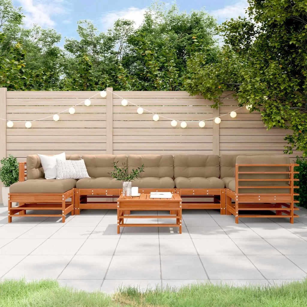Set Lounge da Giardino 8 pcs Marrone Cerato 3418105