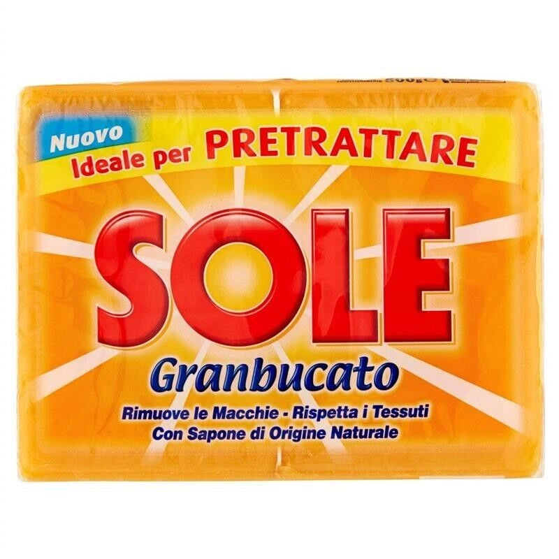 SOLE SET 18 CONFEZIONI DI SAPONE PER BUCATO A MANO DA 2PZ 250 GR