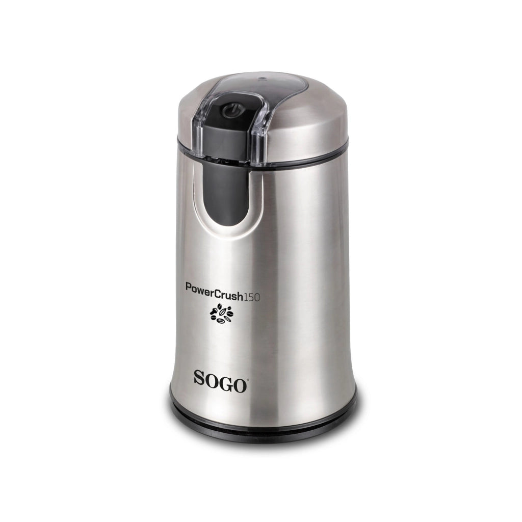 Macinacaffè elettrico per caffè e spezie 150W, capacità 50g lame inox e corpo acciaio con funzione a pressione - Sogo
