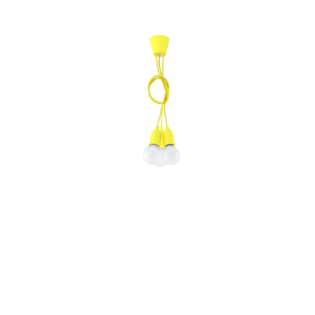 Lampadario Matero 3 luci giallo E27 Pure Lume PU.0579