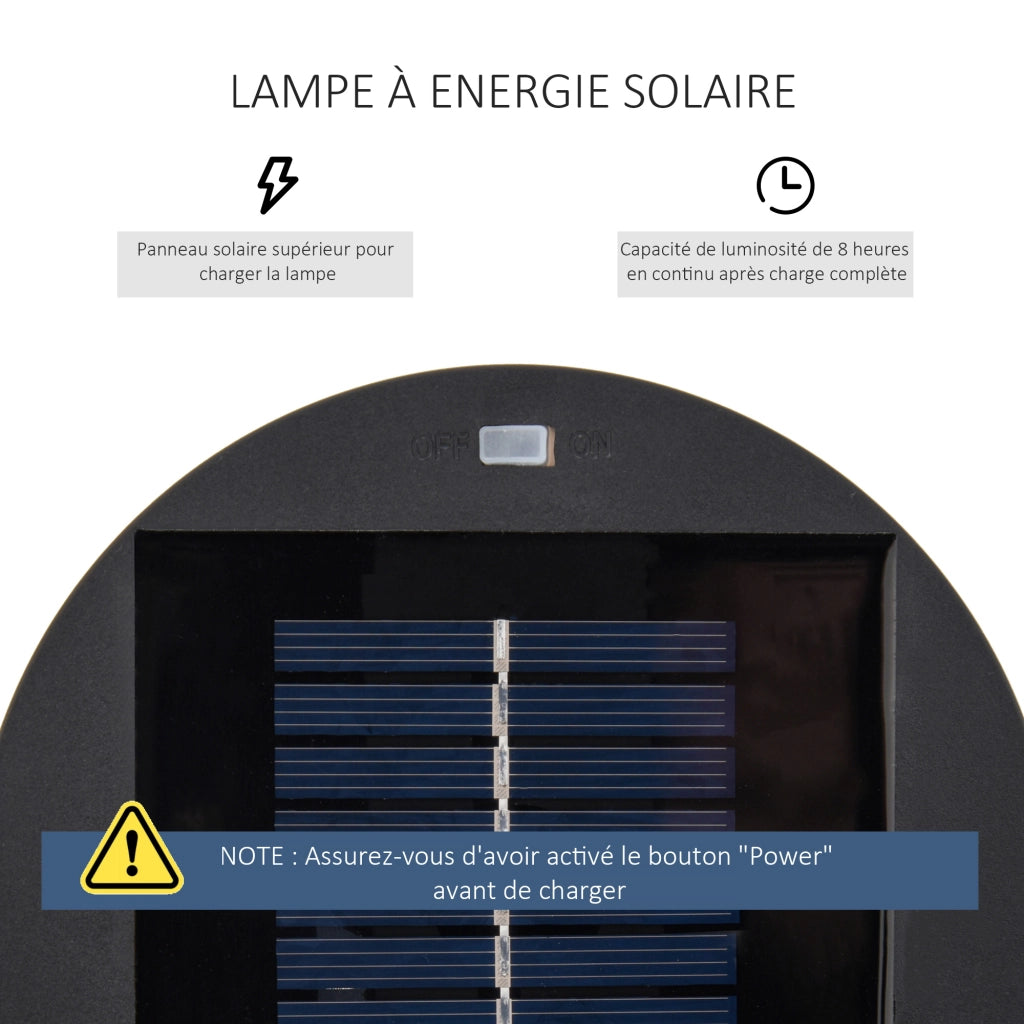 Lampada da giardino LED ¨C zephmum ¨C resina intrecciata colore marrone ?21.5x61cm