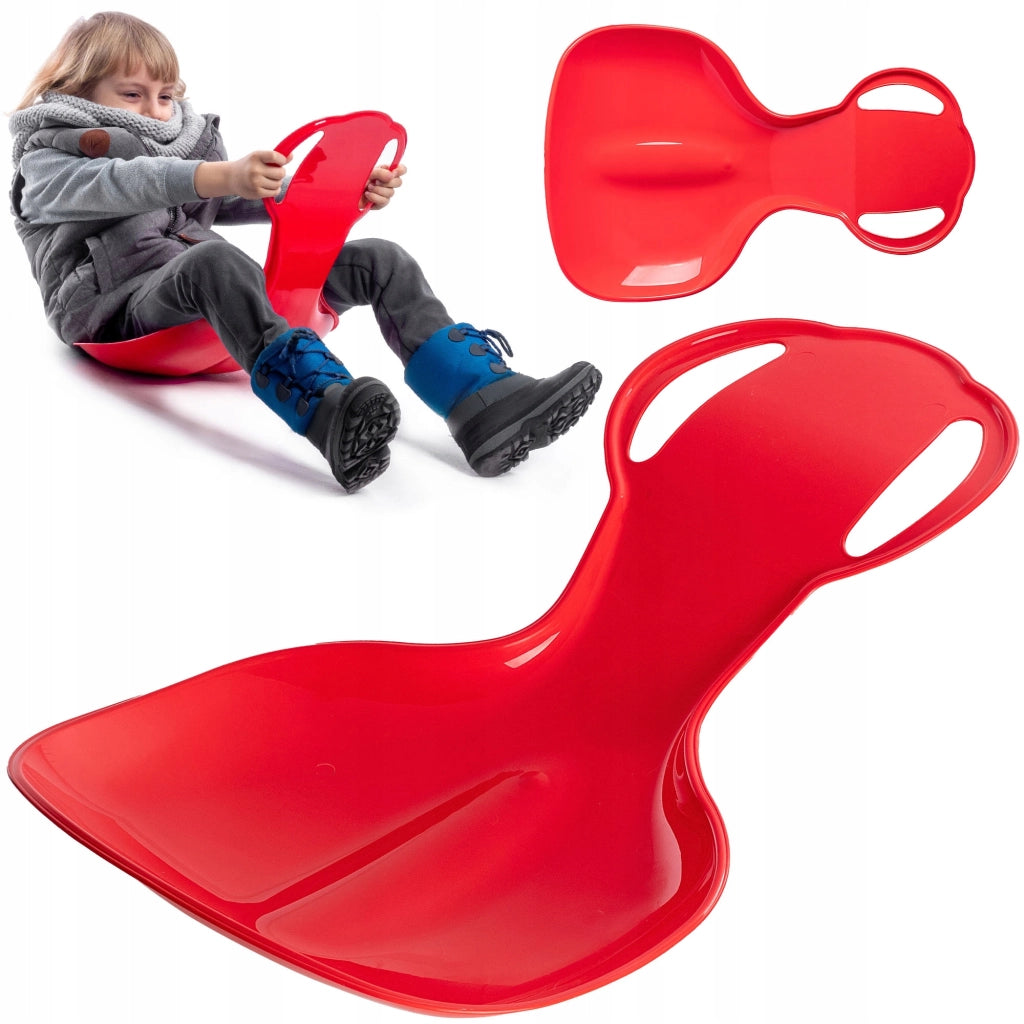 Slittino per bambini KADAX, scivolo da discesa, mela, plastica, mela, resistente alla neve