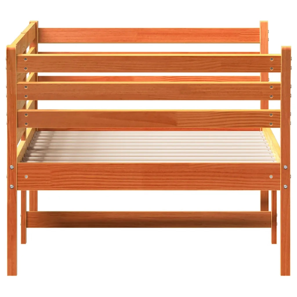Dormeuse senza Materasso Marrone Cera 90x190 cm Legno di Pino 842881