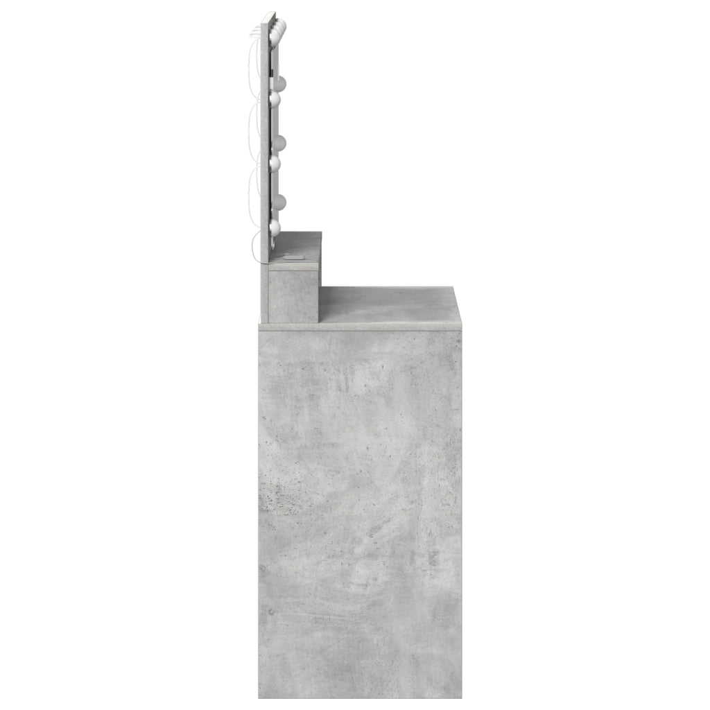 Toletta  con luci LED Grigio Cemento 50x41x135 cm