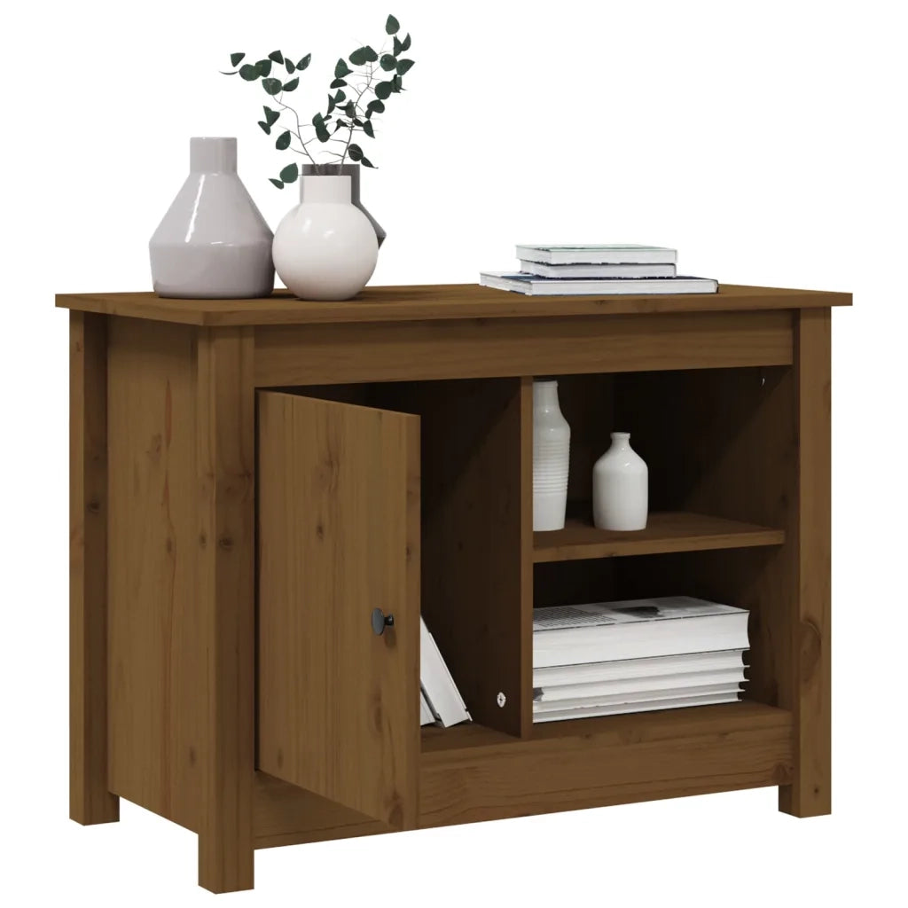 Mobile Porta TV ambra 70x36,5x52 cm in Legno Massello di Pino 814582