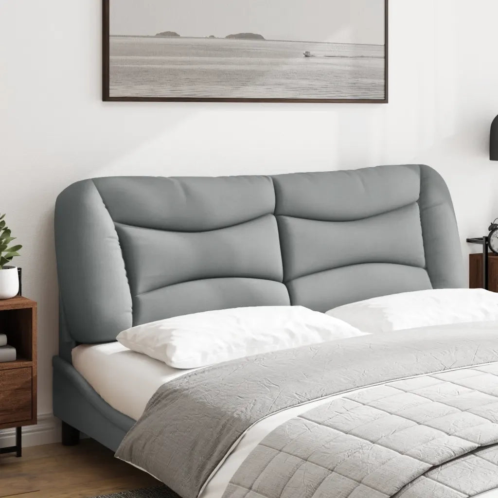 Cuscino Testiera Hvar Grigio Chiaro 160 cm in Tessuto CFW1932435