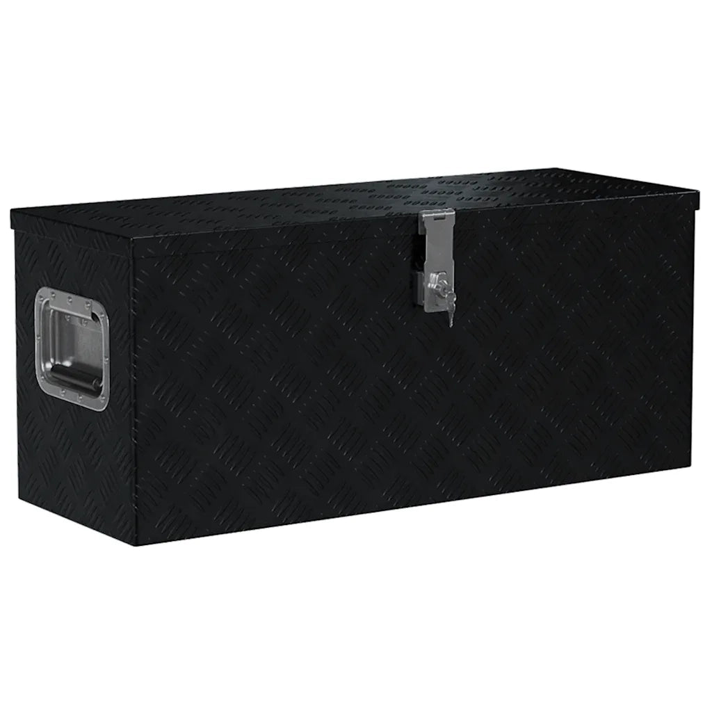 Cassetta in Alluminio Forma Trapezoidale 70x24x42 cm Argento 142942