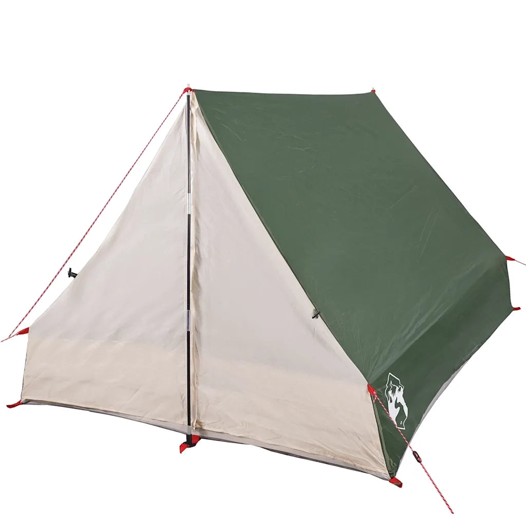 Tenda da Campeggio Telaio ad A per 2 Persone Verde Impermeabile 94755