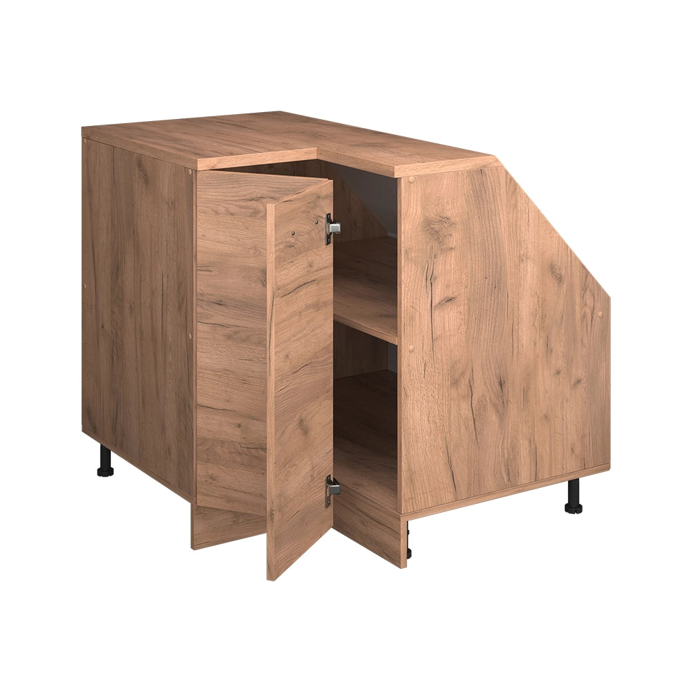 Mobile sottotetto Mobile angolare Rion Rovere dorato/Rovere dorato 75.6 x 83.8 cm con 1 porta, carcassa dell’armadio profondità 60 cm Vicco
