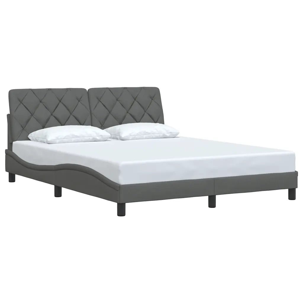 Giroletto senza Materasso Grigio Scuro 160x200 cm Tessuto 3310609