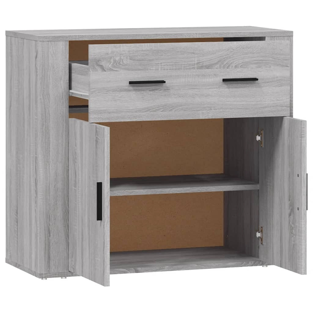 Buffet credenza cassettiera armadio mobile contenitore organizer cucina soggiorno Sonoma 80 x 33 x 70 cm legno ingegnerizzato grigio 02_0036535