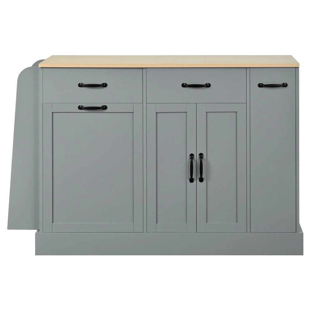 Credenza con Cassetti e Scomparto Rifiuti ¨C MINIMAL ¨C Grigio