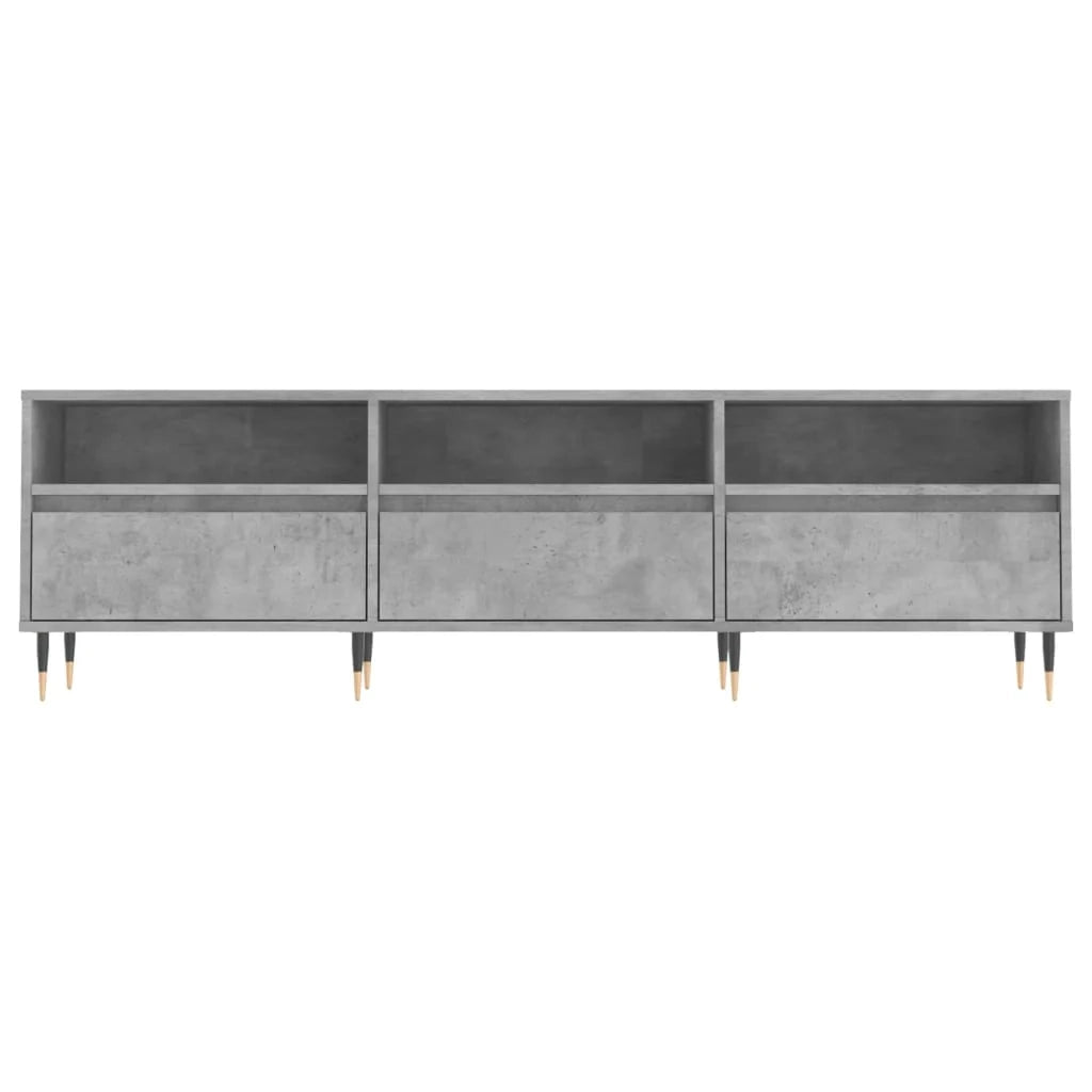 Mobile TV multimediale mensola TV credenza TV per sala da pranzo soggiorno camera da letto 150 x 30 x 44,5 cm legno ingegnerizzato grigio 02_0025974