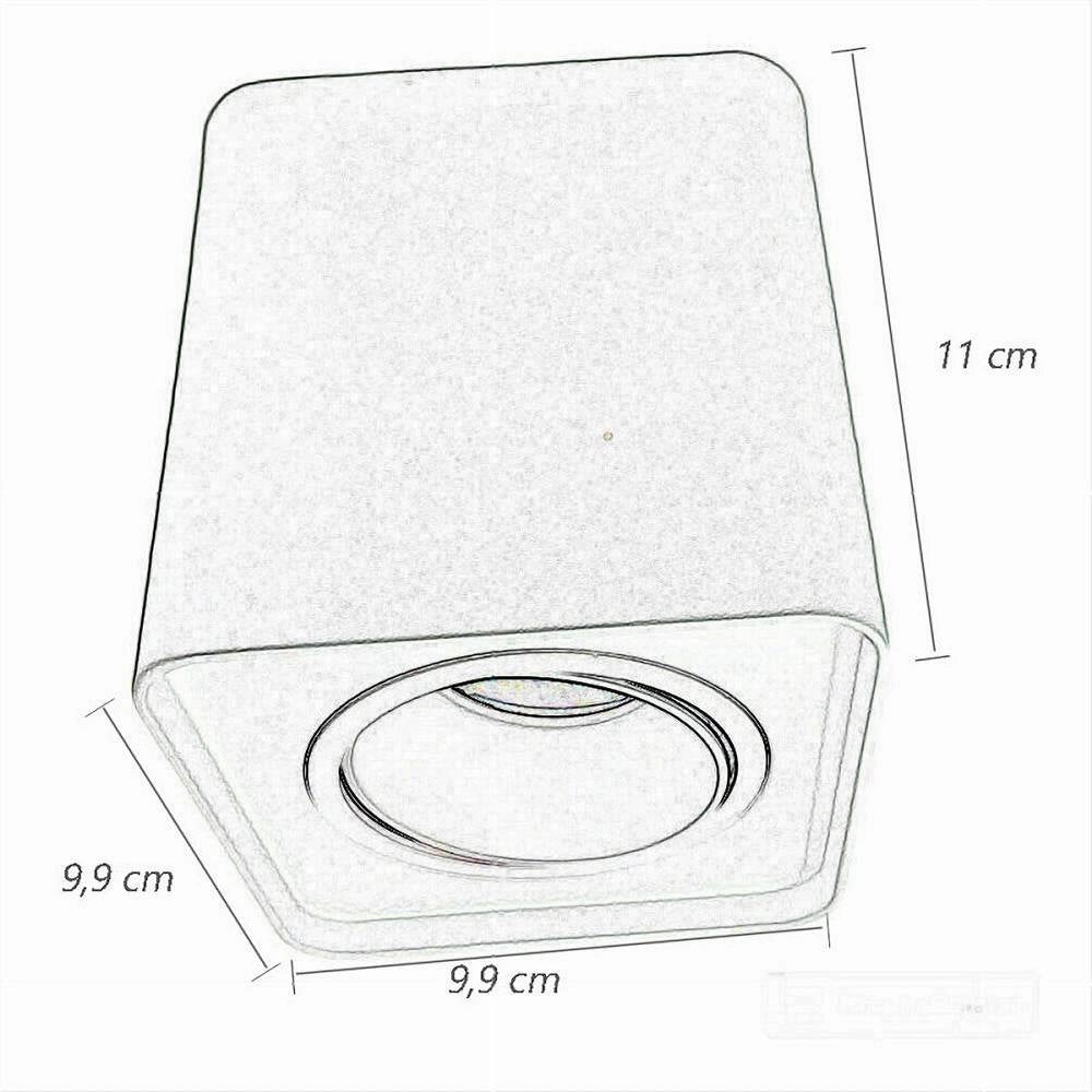 Trade Shop - Porta Faretto Orientabile Da Soffitto Nero Per Faretto Gu10 / Gu5.3 P34-gu10-n1 -