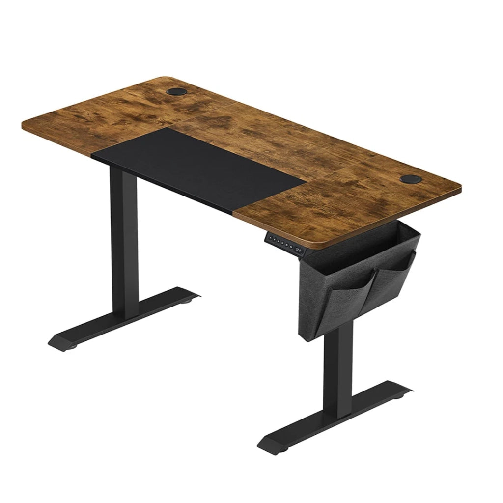 Scrivania elettrica sit-stand 60 x 120 x (72-120) cm tavolo regolabile in altezza con funzione memory 4 impostazioni di altezza tasca portaoggetti struttura in acciaio piano del tavolo bianco spesso 2_0004546