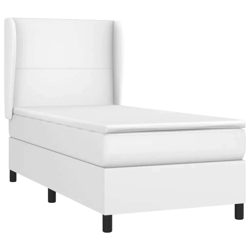 Giroletto a Molle con Materasso Bianco 90x200 cm in Similpelle cod mxl 67997