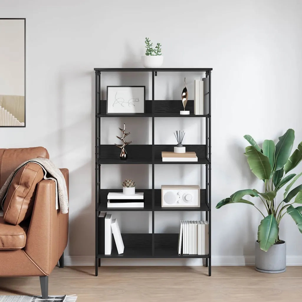 Libreria Rovere Nero 82 x 32 x 144,5 cm Legno multistrato