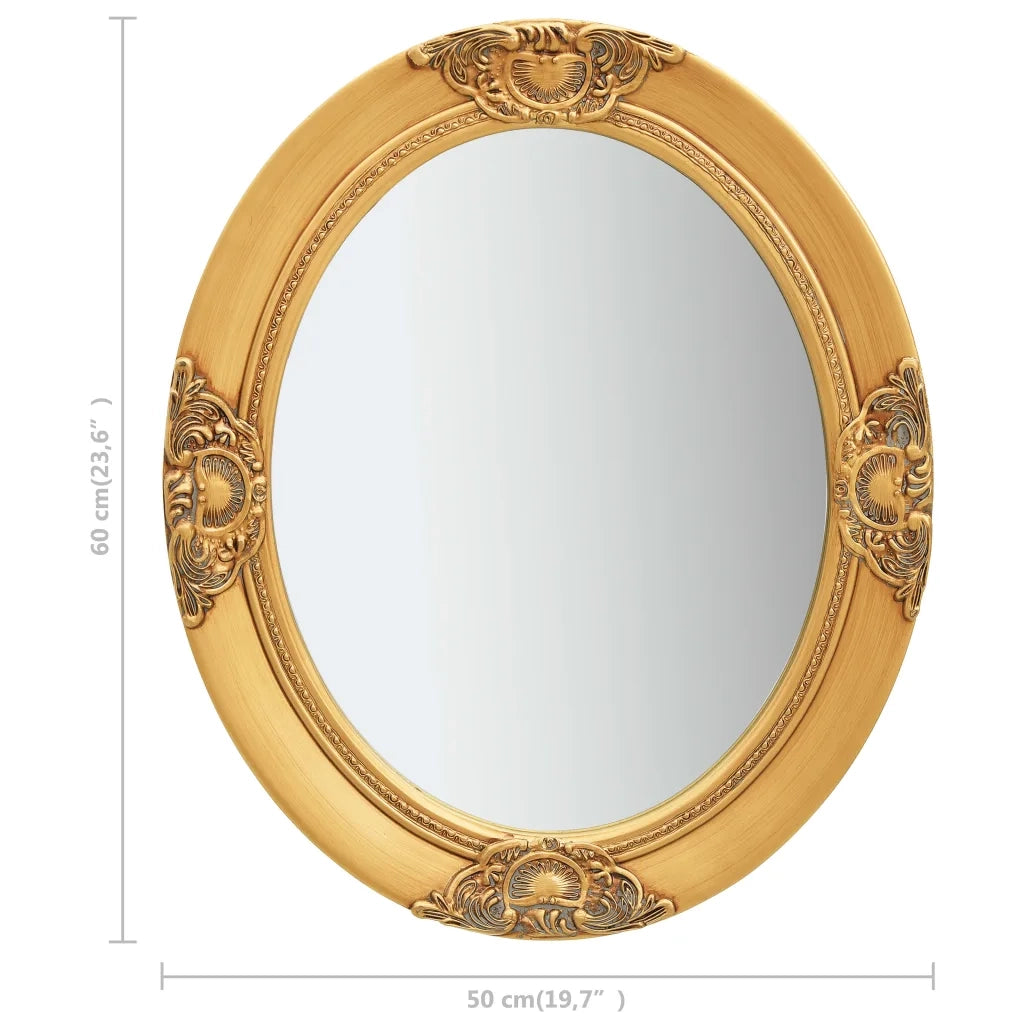 Specchio da Parete | Specchio decorativo Stile Barocco 50x60 cm Oro
