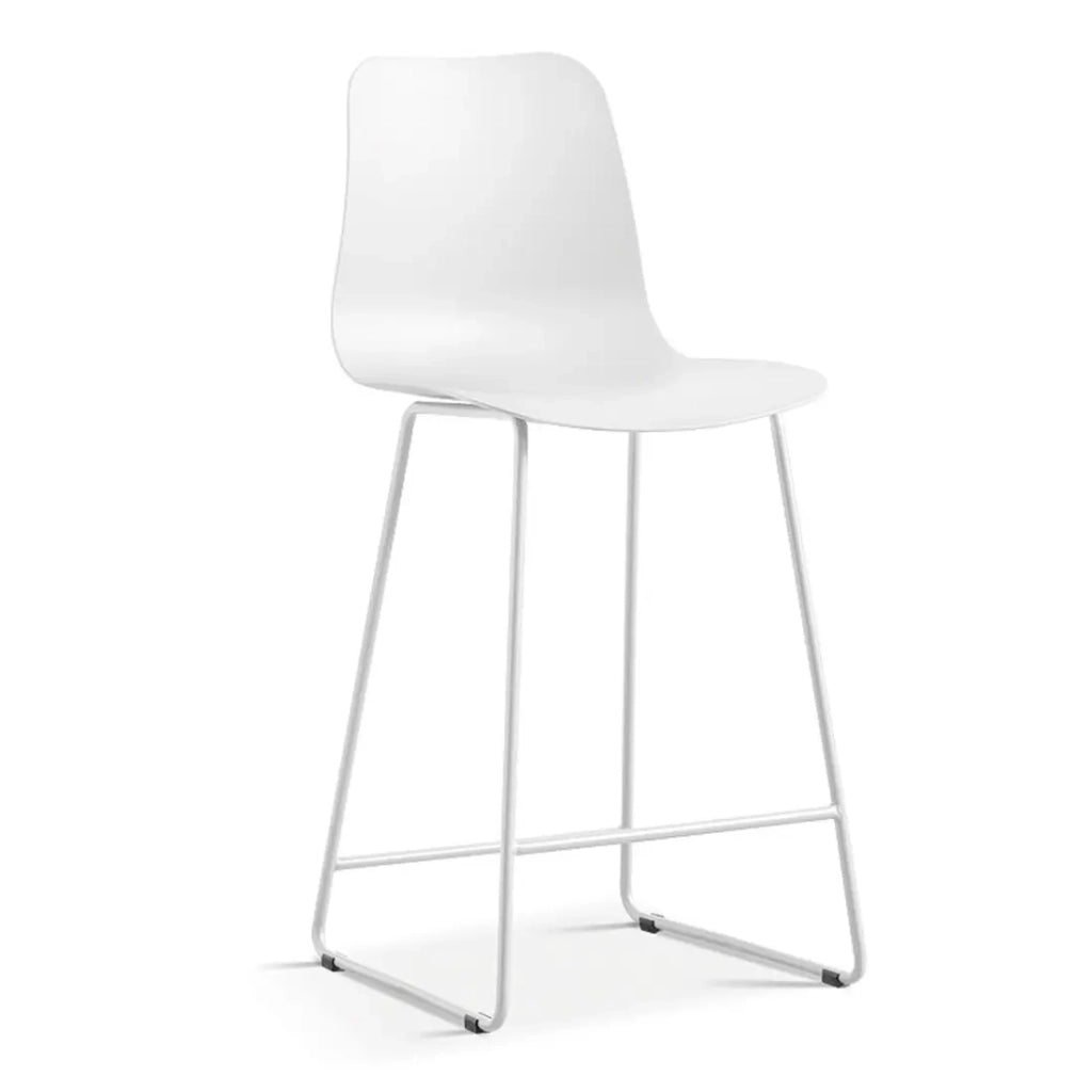 Sedia da banco MARIO - PP bianco - Design contemporaneo H100,5 cm