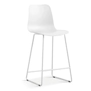 Sedia da banco MARIO - PP bianco - Design contemporaneo H100,5 cm