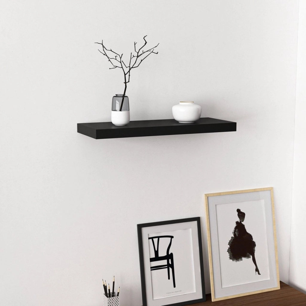 Varena, Mensola un Ripiano, 60x23x4h cm Nero