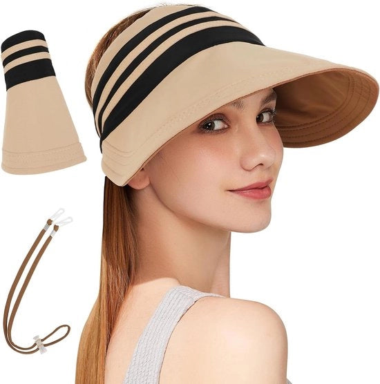Cappello da sole per donna con bordo ampio - Anti-UV, assorbimento rapido, leggero