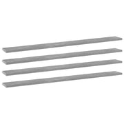 Ripiani Libreria 4pz Grigio Cemento 100x10x1,5cm Multistrato 805370