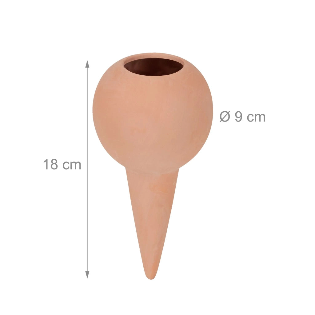 Set di 4 coni di irrigazione automatica per piante interno esterno 12 x 12 x 20 cm in argilla terracotta 13_0012612