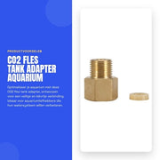 Adattatore per serbatoio CO2 - Convertitore da W21.8 a CGA320 - Accessori per acquario - Sicuro e affidabile - Adatto per acquari