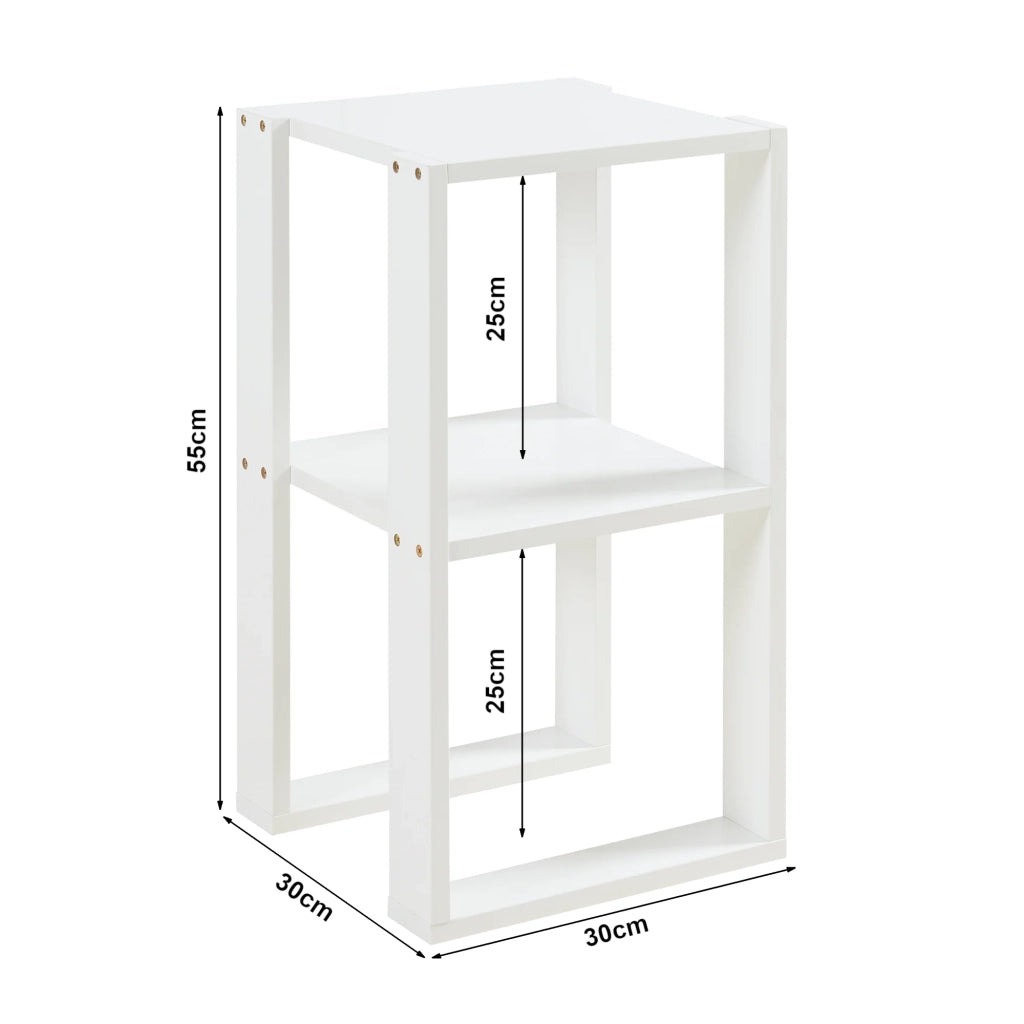 Tavolino quadrato con superficie d'appoggio 55 x 30 x 30 cm bianco 03_0010900