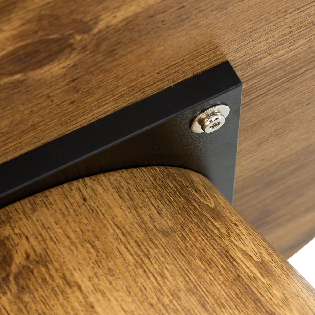 Tavolino rotondo da caffè ? 60 x 35 cm in MDF effetto legno