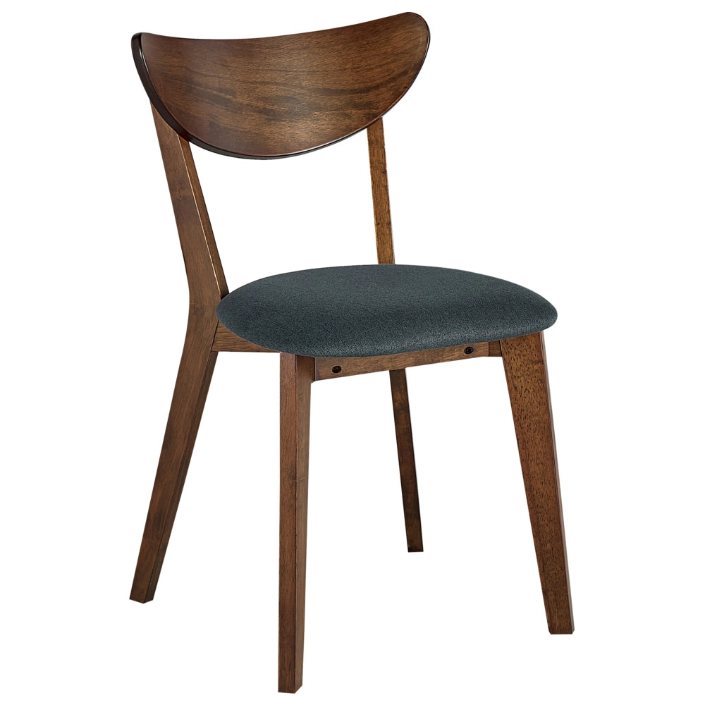 Set di 2 sedie da pranzo in legno scuro con decorativo design moderno e tradizionale
