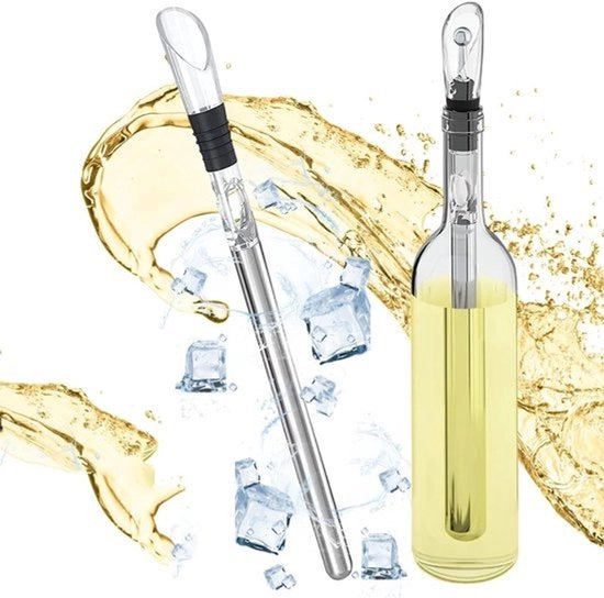 Wijn-schenktuit in acciaio inossidabile - tappo per bottiglia - regalo per amica - vino rosso e bianco