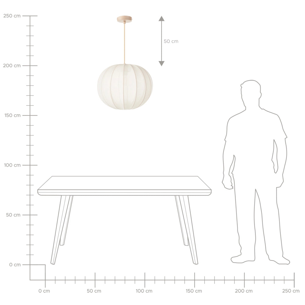 Lampada a sospensione con paralume in nylon bianco Design moderno Luce per il soggiorno