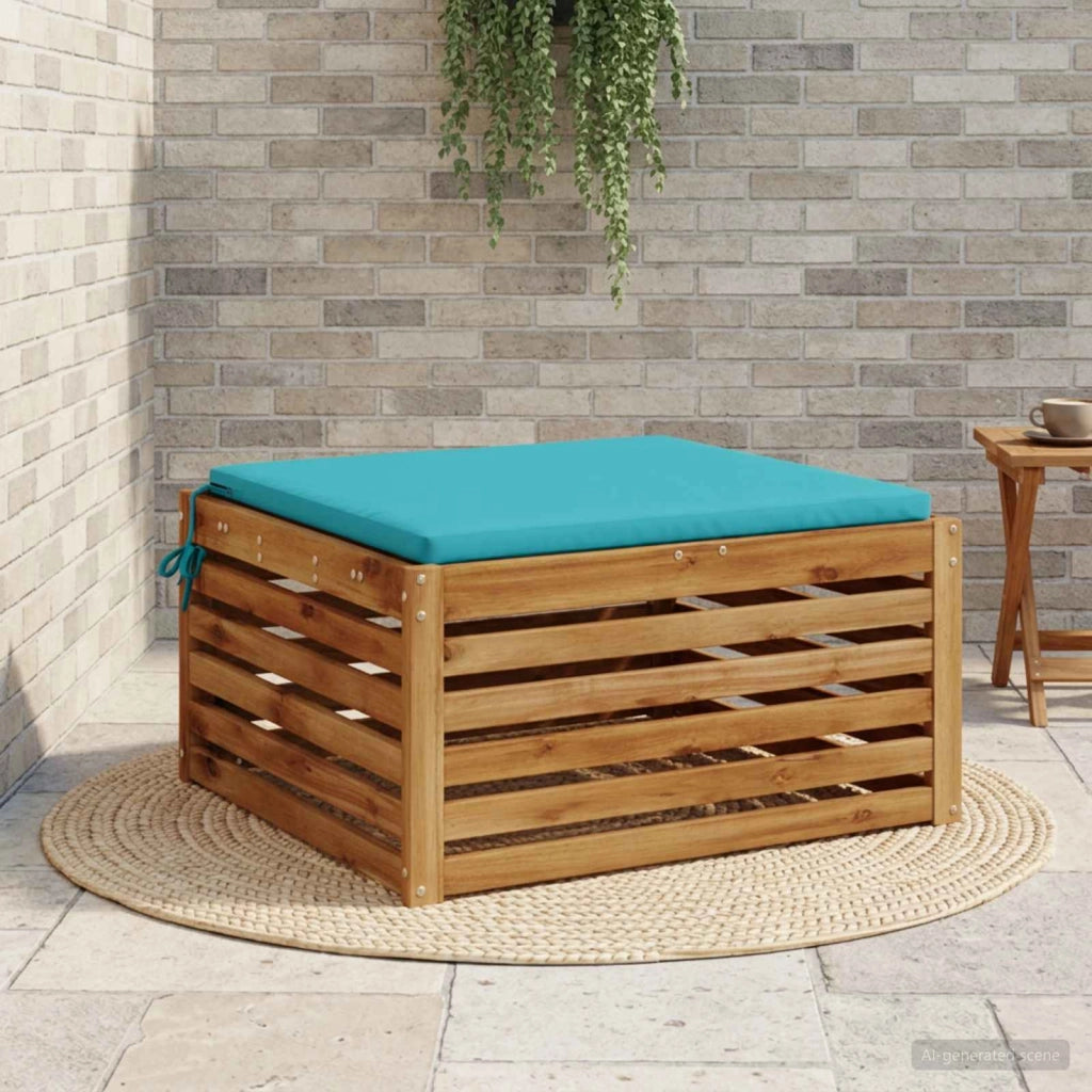 Cuscino per Sedia in Unico Pezzo SOEST 100% Poliestere Turchese 944639
